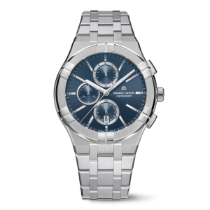 Maurice Lacroix Men’s Quartz Swiss Made Silver Stainless Steel Blue Dial 44mm Watch AI1118-SS002-430-1