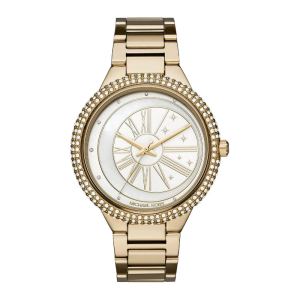 Michael Kors Women’s Quartz Rose Gold Stainless Steel Mother Of Pearl Dial 40mm Watch MK6550