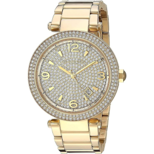 Michael Kors Women’s Quartz Gold Stainless Steel Crystal Pave Dial 38mm Watch MK6510