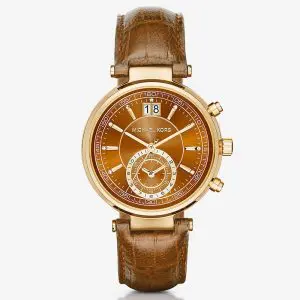 Michael Kors Women’s Quartz Brown Leather Strap Brown Dial 39mm Watch MK2424