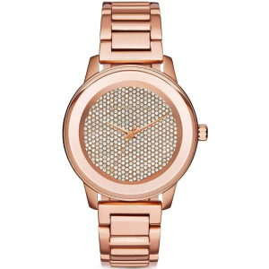 Michael Kors Women’s Quartz Rose Gold Stainless Steel Crystal Pave Dial 42mm Watch MK6210