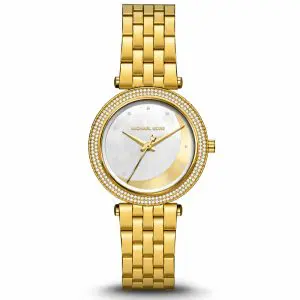 Michael Kors Women’s Quartz Gold Stainless Steel Mother Of Pearl Dial 33mm Watch MK3667