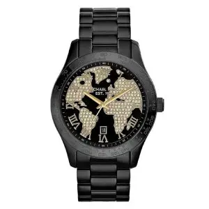 Michael Kors Women’s Quartz Black Stainless Steel Black Dial 44mm Watch MK6091