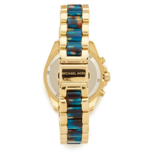 Michael Kors Women’s Chronograph Two Tone Stainless Steel Gold Dial 36mm Watch MK6318