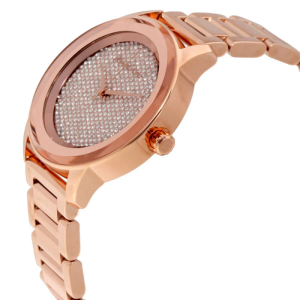 Michael Kors Women’s Quartz Rose Gold Stainless Steel Crystal Pave Dial 42mm Watch MK6210