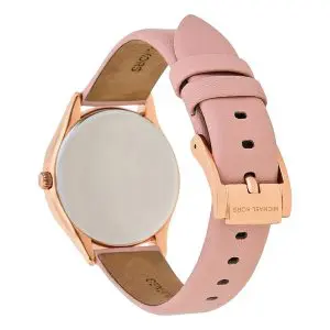 Alternative view of Michael Kors Women’s Quartz Pink Leather Strap Mother Of Pearl Dial 33mm Watch MK2690 (Like New)