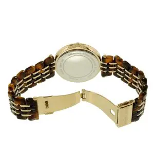 Alternative view of Michael Kors Women’s Quartz Two-tone Tortoise Acetate & Stainless Steel Gold Dial 39mm Watch MK4326
