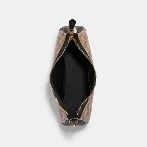 Alternative view of Coach Teri Shoulder Bag In Signature Canvas in Khaki/Black (Size: L 25.4cm, H 17.8cm, W 10.8cm) CA548-2