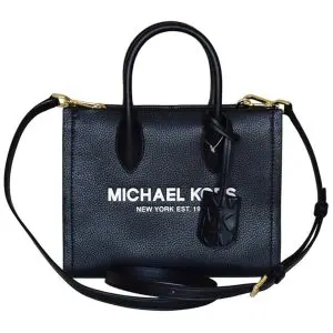 Michael Kors Mirella Shopper Crossbody Leather Bag For Women's -Black (Size: W9.53cm H19.69cm D23.50cm) 35S2G7ZC5L