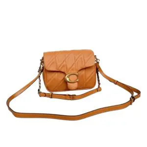Coach TIMES SQUARE TABBY SHOULDER Green BAG WITH QUILTING -Brown (Size: L 20cm, H 17cm, W 6.5cm) CW629-2