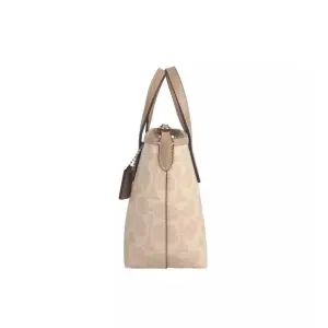 Coach City Mini Tote Bag in Signature Canvas -Sandy yellow/Taupe (Size: L15.24cm, H13.97cm, W8.89cm) CW032-1