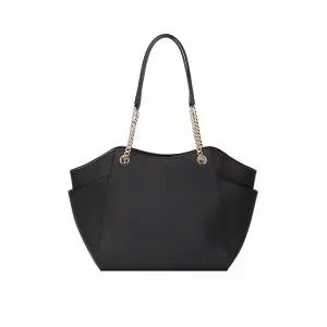 Alternative view of Michael Kors Jet Set Travel Large Chain Shoulder Tote Bag For Womens -Black (Size: W:8.89cm H:24.13cm D:36.83cm) 35T5GTV3L
