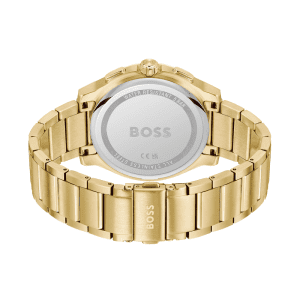 Hugo Boss Men’s Chronograph Quartz Gold Stainless Steel Olive Green Dial 44mm Watch 1514190