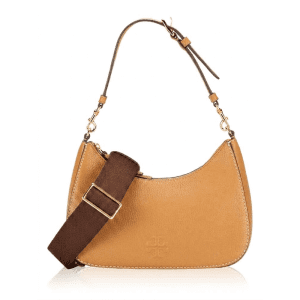 Tory Burch Thea Convertible Crossbody Tiramisu Leather Shoulder Bag (Size: L22cm H7cm W16cm) 162899