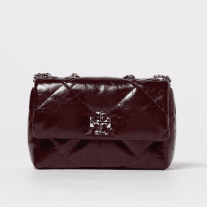 Tory Burch Kira Diamond Small Shoulder Bordeaux Quilted Leather Flap Bag (Size: L23.5cm H15.0cm W8.0cm) 169326