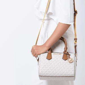 Alternative view of Michael Kors Emmy Small Dome Satchel Signature Canvas Crossbody Bag (Size: L24.0cm H18.0cm W10.0cm) 35T9GYEU1B