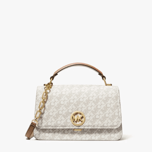 Michael Kors Empire Logo Satchel Signature Print Top Handle Crossbody Bag (Size: L30.0cm H22.0cm W13.0cm) 30T4GD8S6B