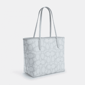 Coach City Tote in Sketch Signature Canvas Spacious Everyday Shoulder Tote Bag (Size: L33.0cm H29.2cm W15.9cm) CBH89