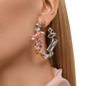Alternative view of Swarovski Women's Gema Mixed Cut Hoop Earrings 5613737