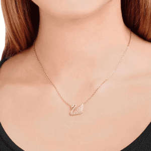 Swarovski Women's Swan Crystal Rose Gold Plated Necklace 5121597 - Image 4