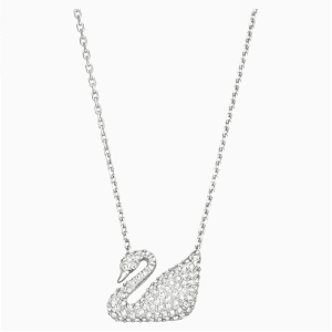 Swarovski Women's Swan Necklace White Rhodium Plating 5007735