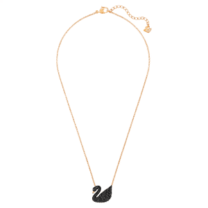 Alternative view of Swarovski Women's Swan Pendant Swan Black Rose Gold-Tone Plated 5204134