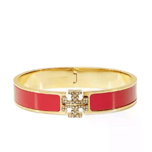 Tory Burch Women's Crystal Embellished Hinge Bracelet TB49411