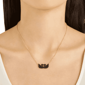 Alternative view of Swarovski Women's Iconic Swan Double Necklace Black 5296468