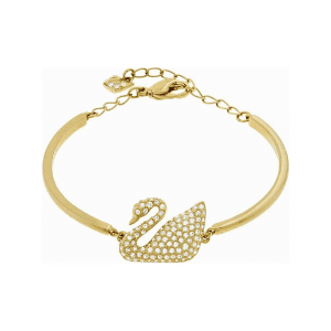 Swarovski Women's Swan Gold-Plated Crystal Bangle 5083133