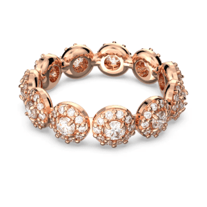Swarovski Women's Una Angelic Ring Round Cut Rose Gold-Tone Plated 5636274
