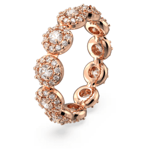 Swarovski Women's Una Angelic Ring Round Cut Rose Gold-Tone Plated 5636274