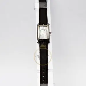 Elle Women’s Quartz Dark Brown Leather Strap White Mother Of Pearl Dial 23mm Watch EL20051SO1N (Like New)