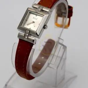 Elle Women’s Quartz Camel Brown Leather Strap Silver Sunray Dial 22mm Watch EL20021S05C (Like New) - Image 4