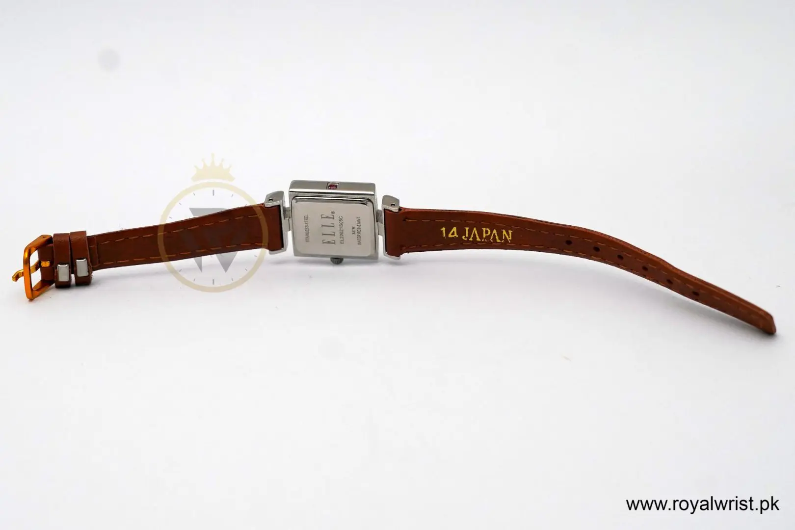 Elle Women’s Quartz Camel Brown Leather Strap Silver Sunray Dial 22mm Watch EL20021S05C (Like New) - Image 7