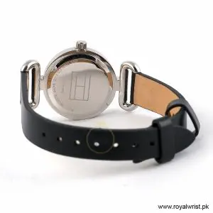 Alternative view of Tommy Hilfiger Women’s Quartz Black Leather Strap White Dial 28mm Watch 1780892/2 (Like New)