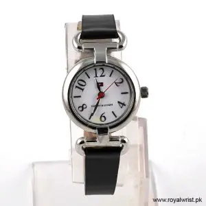 Tommy Hilfiger Women’s Quartz Black Leather Strap White Dial 28mm Watch 1780892/2 (Like New)
