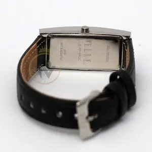 Elle Women’s Quartz Black Leather Strap White Line Multi Color Dial 19mm Watch EL20116SO2C (Like New) - Image 6