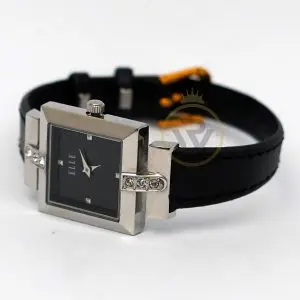 Elle Women’s Quartz Black Leather Strap Black Dial 25mm Watch EL20028S01 (Like New) - Image 3