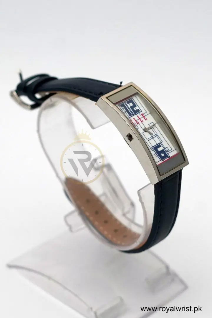 Elle Women’s Quartz Blue Leather Strap White Line Multi-Color Dial 19mm Watch EL20116SO4C (Like New) - Image 5