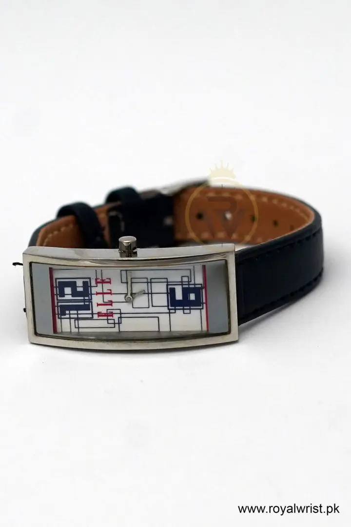 Elle Women’s Quartz Blue Leather Strap White Line Multi-Color Dial 19mm Watch EL20116SO4C (Like New) - Image 3