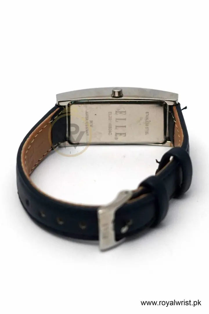 Elle Women’s Quartz Blue Leather Strap White Line Multi-Color Dial 19mm Watch EL20116SO4C (Like New) - Image 7