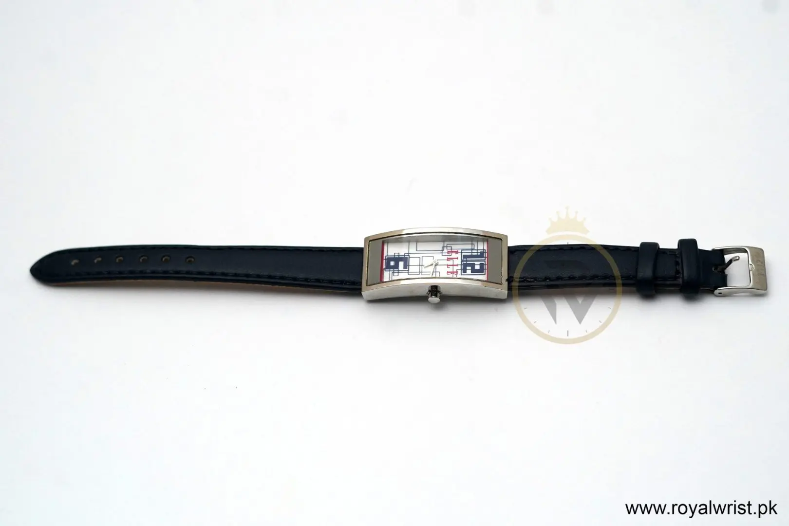 Elle Women’s Quartz Blue Leather Strap White Line Multi-Color Dial 19mm Watch EL20116SO4C (Like New) - Image 2