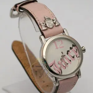 Juicy Couture Women’s Quartz Pink Leather Strap White Dial 36mm Watch 1900324 (Like New) - Image 5