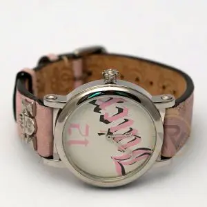 Alternative view of Juicy Couture Women’s Quartz Pink Leather Strap White Dial 36mm Watch 1900324 (Like New)