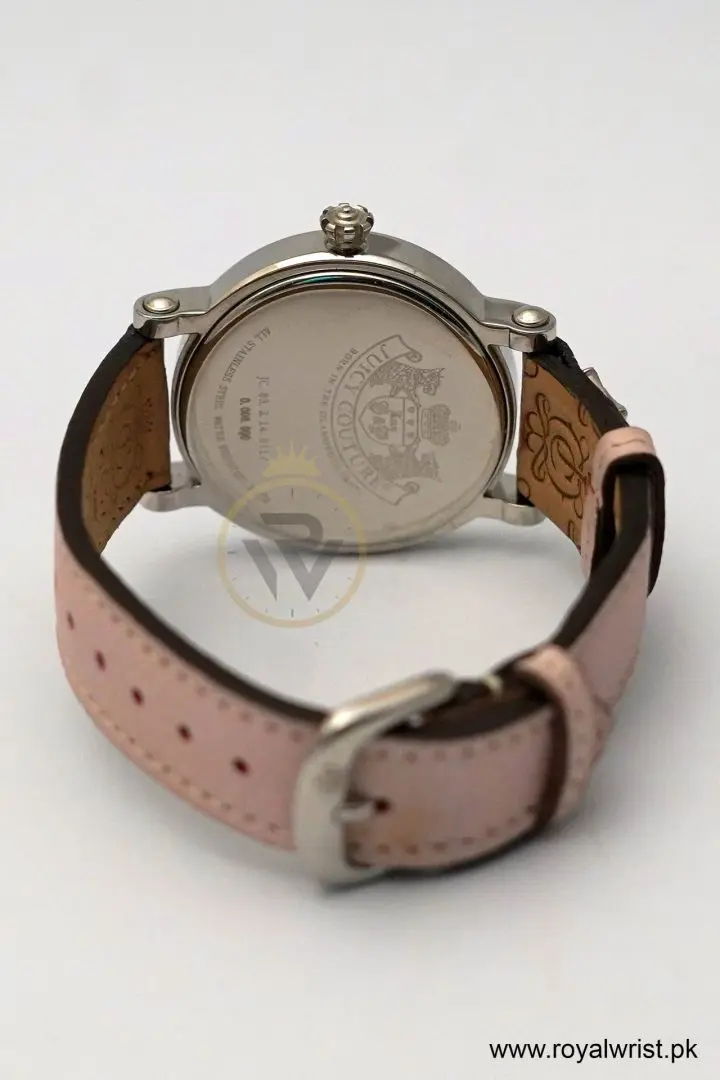 Juicy Couture Women’s Quartz Pink Leather Strap White Dial 36mm Watch 1900324 (Like New) - Image 6