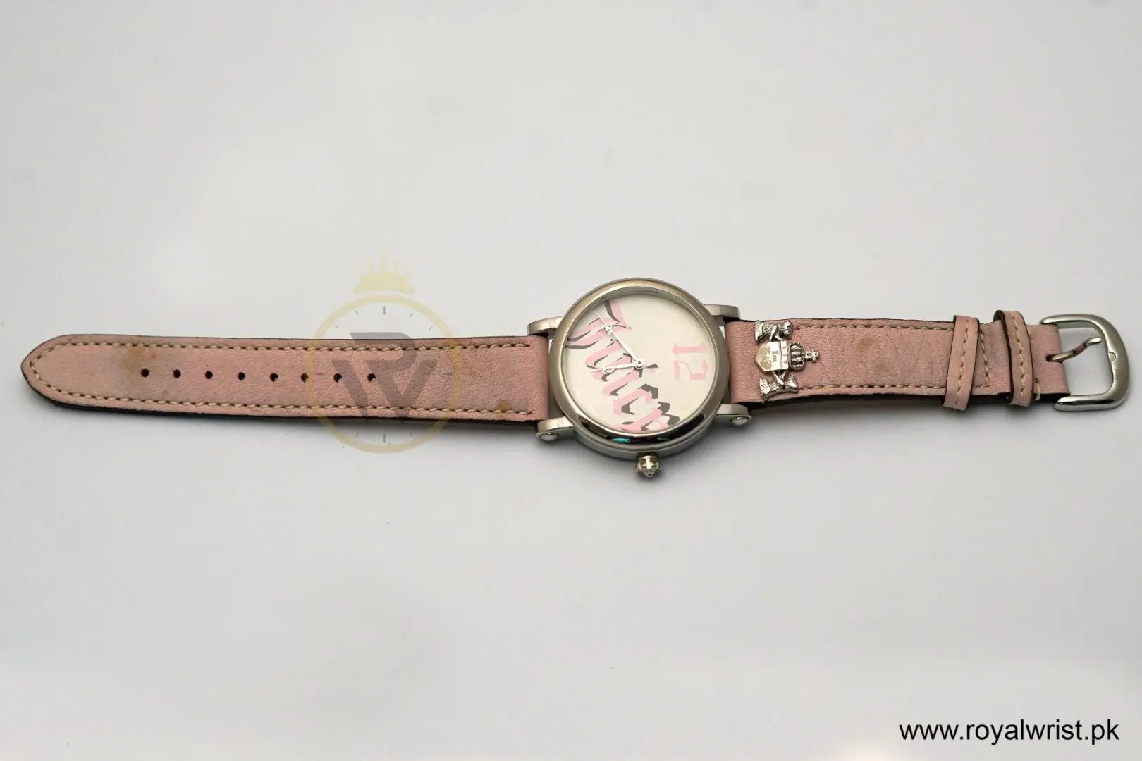 Juicy Couture Women’s Quartz Pink Leather Strap White Dial 36mm Watch 1900324 (Like New) - Image 3
