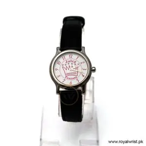 Juicy Couture Women’s Quartz Black Leather Strap White Dial 32mm Watch 1900406/1 (Like New)