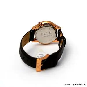 Elle Women’s Quartz Dark Brown Leather Strap Mother Of Pearl Dial 40mm Watch EL20049S03N (Like New) - Image 6