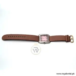 Elle Women’s Quartz Lavender Purple Leather Strap Pink Dial 32mm Watch 20027S04C/1 (Like New) - Image 6