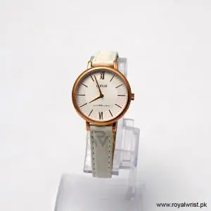 Lorus by Seiko Women’s Quartz White Leather Strap Silver Dial 32mm Watch RG264LX7/1 (Like New)
